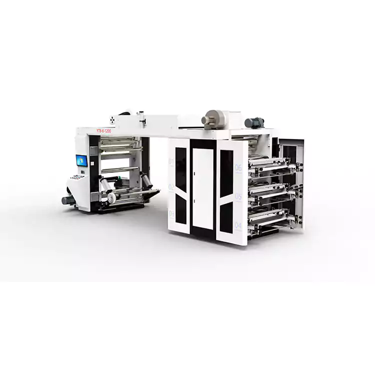 Μηχανή εκτύπωσης τύπου στοίβας πλαστικής σακούλας πολλαπλών χρωμάτων φλεξογραφικός εκτυπωτής υψηλής ταχύτητας