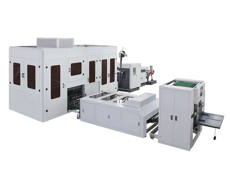 Μηχανή κατασκευής τσαντών μη υφασμένου τύπου D-Cut και Box με υπερήχους